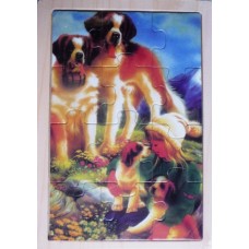 Wooden 12 Piece Dogs Puzzle Wooden 12 Piece Dogs Puzzle